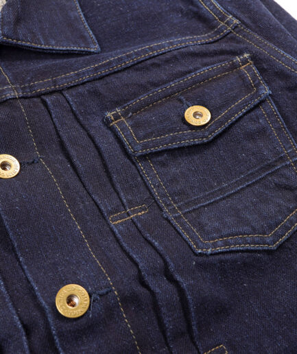 S301 Natural Indigo Overdyed Selvedge Denim Jacket. Size XS/XXS