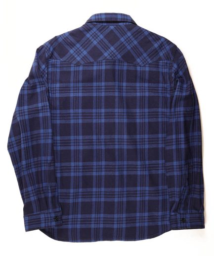 S307 Blue Neppy Flannel Shirt, Japan. Size M