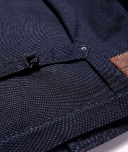 S362 Indigo Canvas and Blanket LIned Jacket. Size M