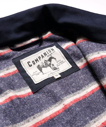 S362 Indigo Canvas and Blanket LIned Jacket. Size M